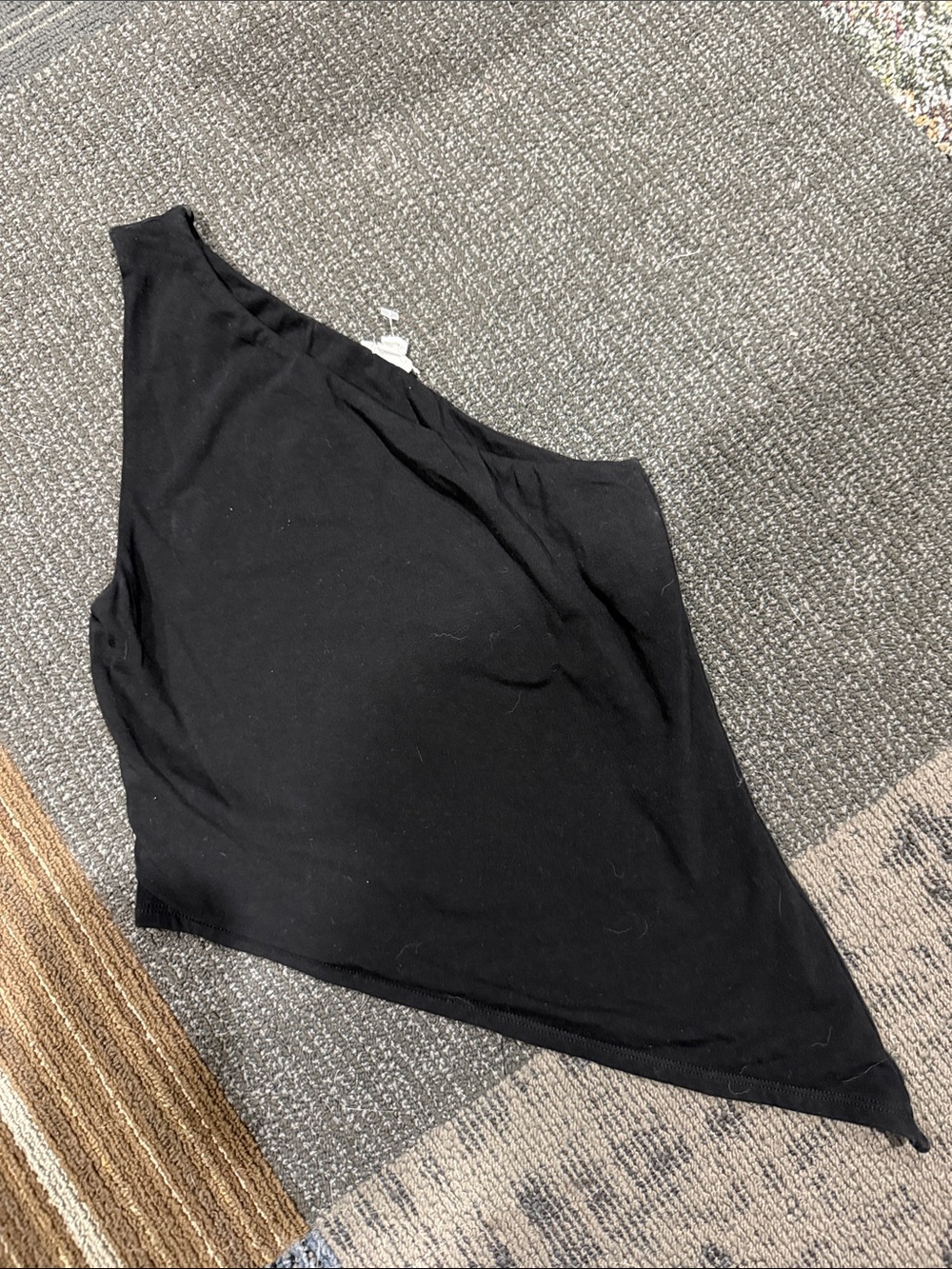 Women’s One-Shoulder Black Top